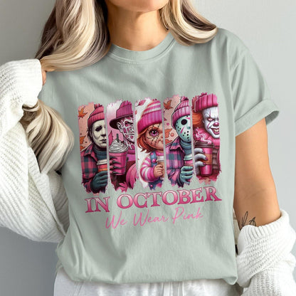 In October We Wear Pink Horror Movie Characters product type