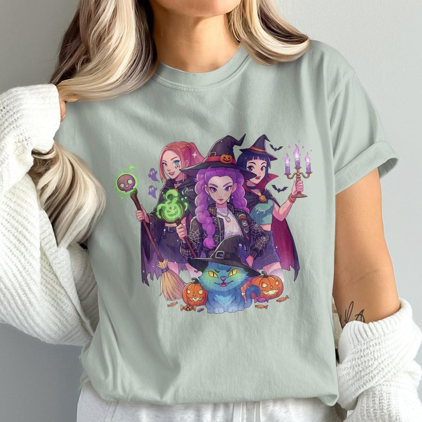 Magical Trio of Witches Halloween T-shirt product