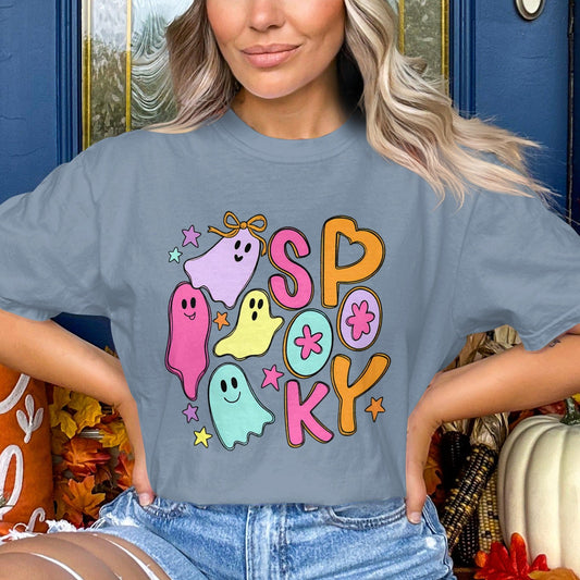 Vibrant Spooky Themed Graphic Tee Shirt product type