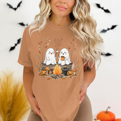 Ghosts and Campfire Halloween Themed T-shirt product