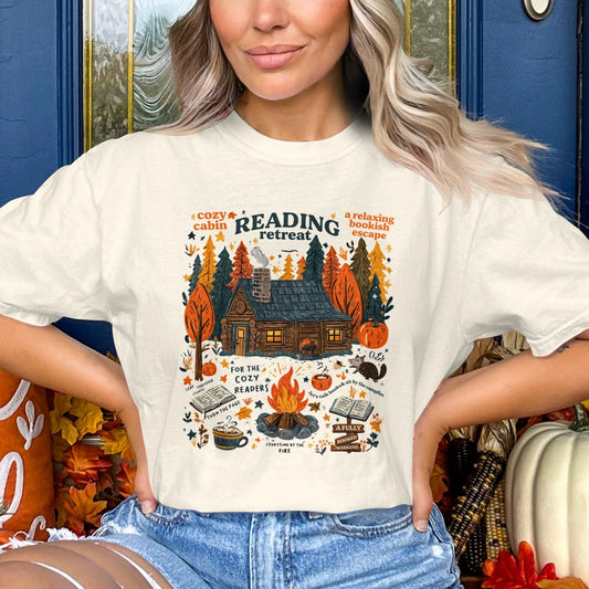 Cozy Cabin Reading Retreat T-shirt product type
