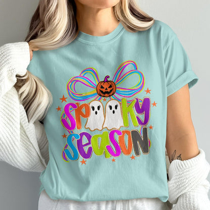 Spooky Season Cute Ghosts Colorful T-Shirt product type