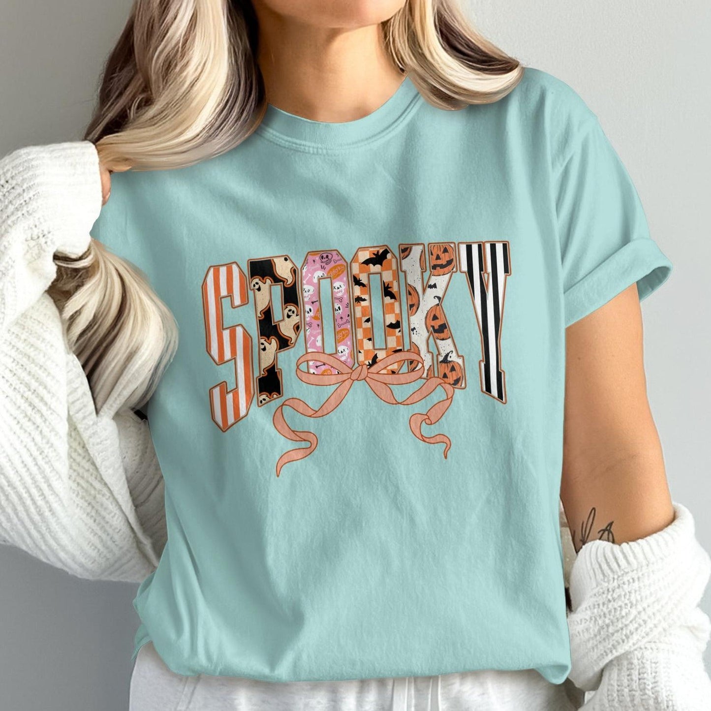 Spooky Graphic T-shirt with Halloween Design product type