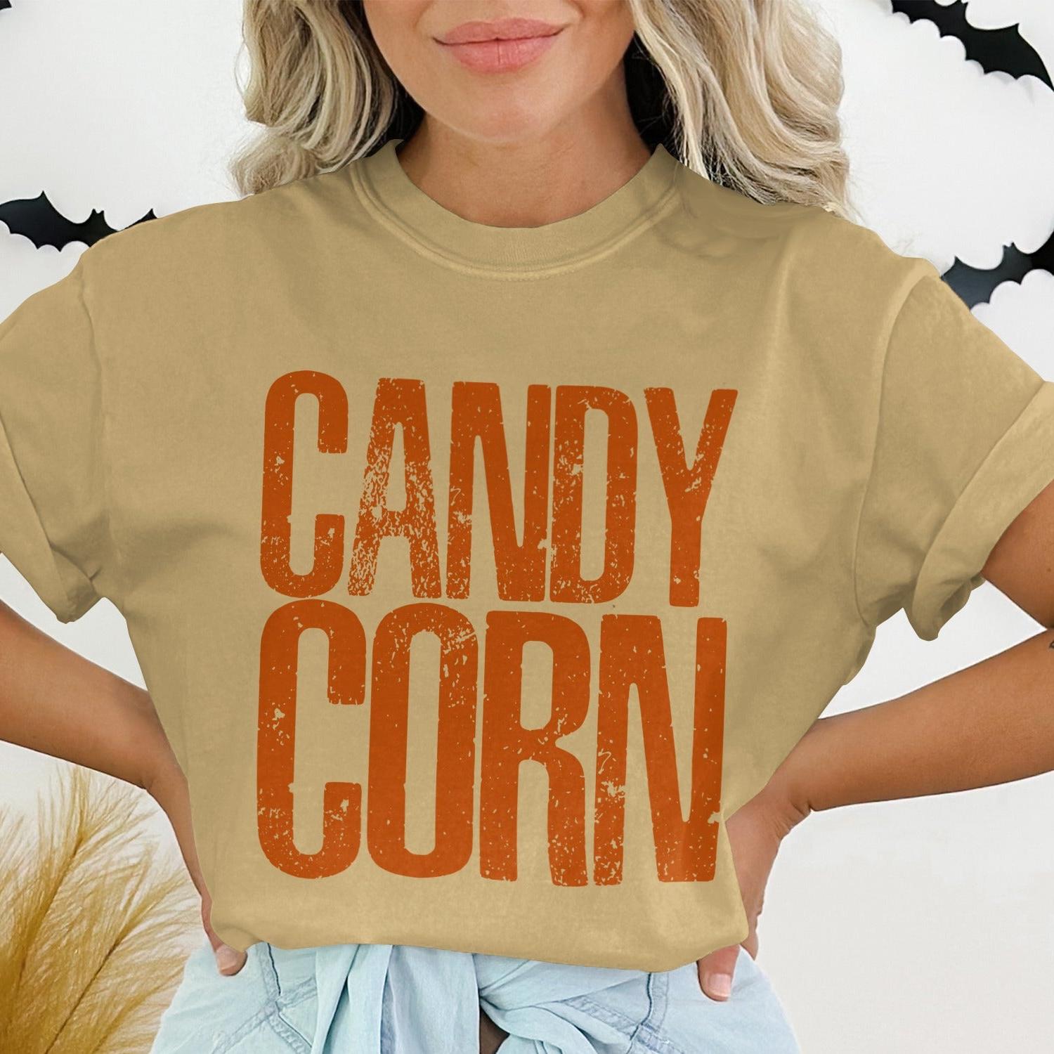 Candy Corn Printed T-Shirt Perfect Halloween Product