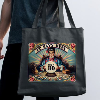 Vintage Fortune Teller Tote Bag, Funny Psychic Humor Tote, Retro Tarot Card Reader, Hilarious Psychic Gift, Unique Tote Bag