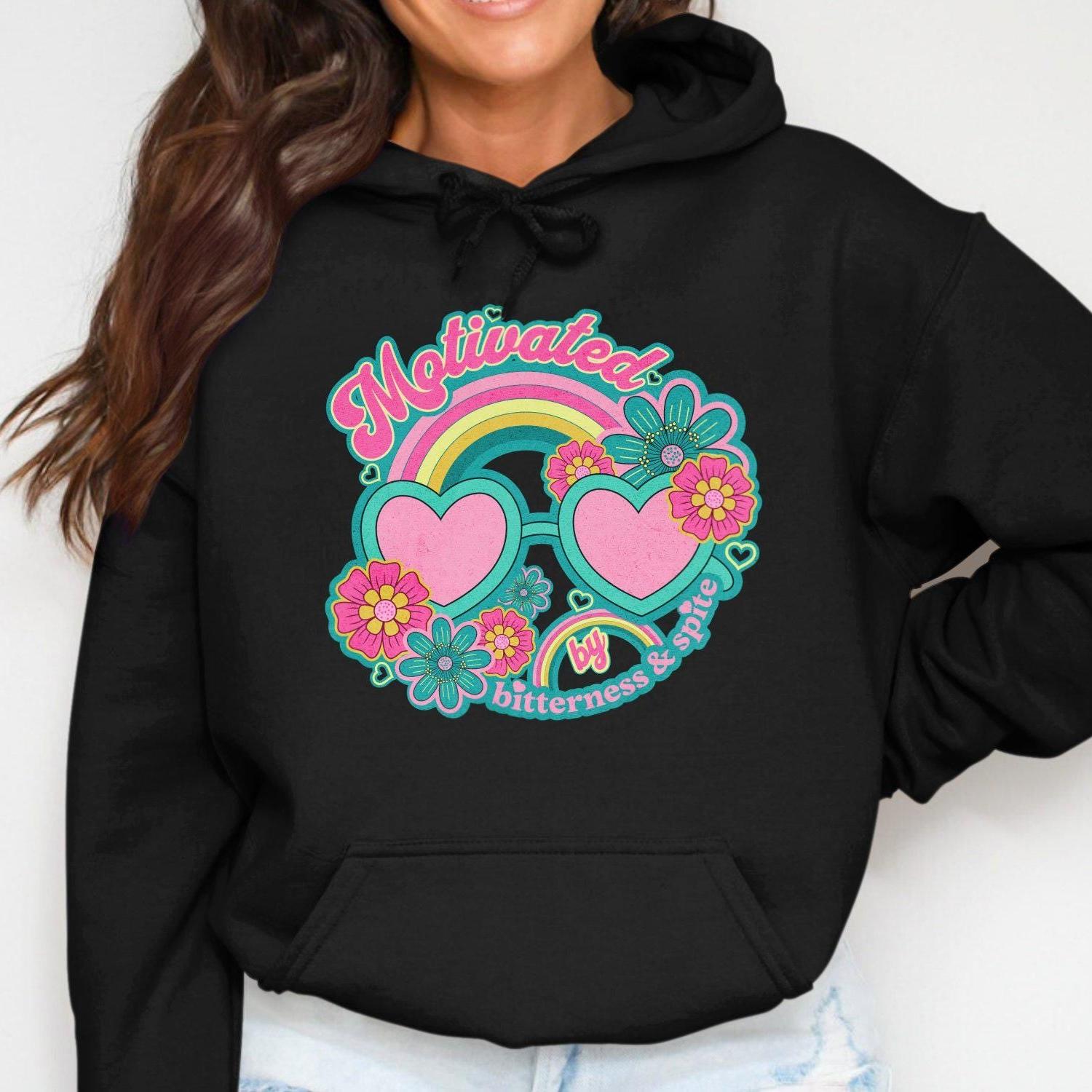 Motivated by Bitterness and Spite Graphic Hoodies