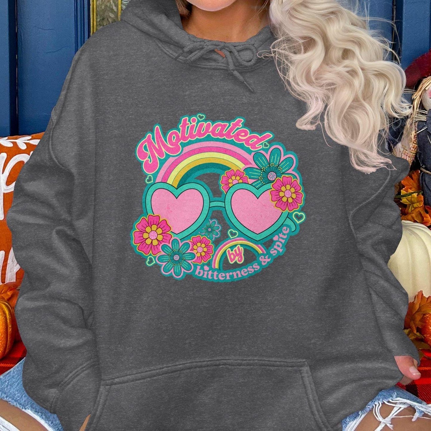 Motivated by Bitterness and Spite Graphic Hoodies