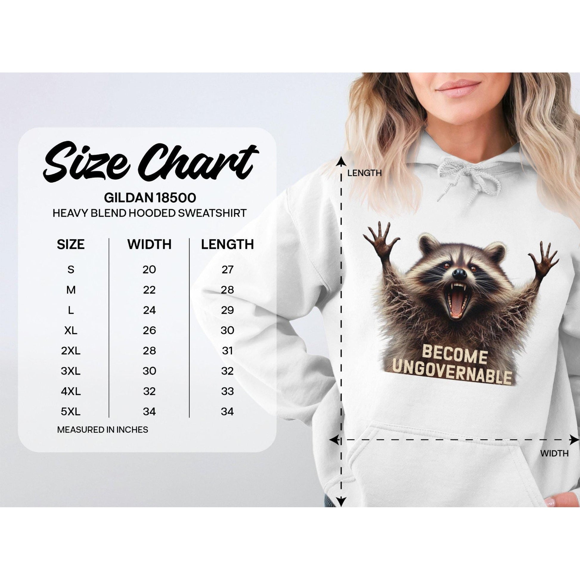 Become Ungovernable Funny Raccoon Graphic Hoodies