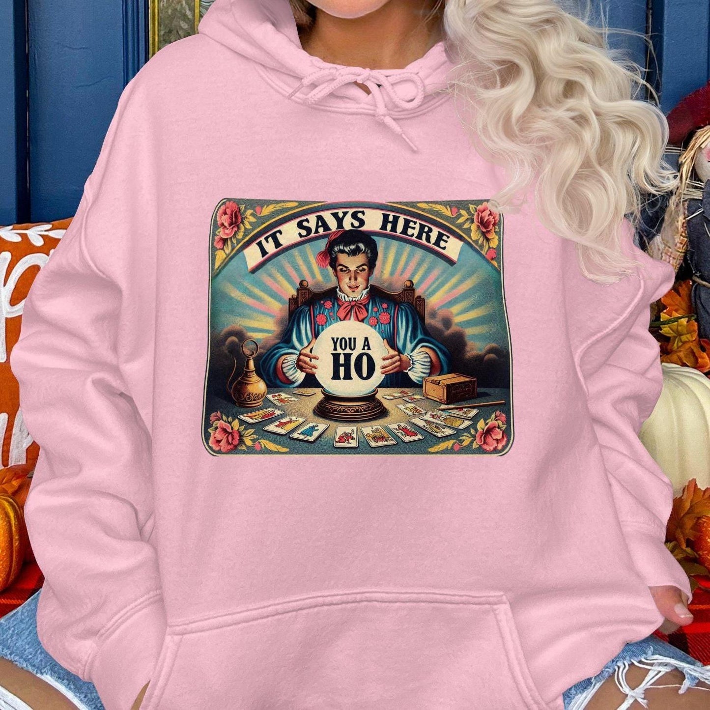 Fortune Teller Vintage Tarot Card Design Hoodies