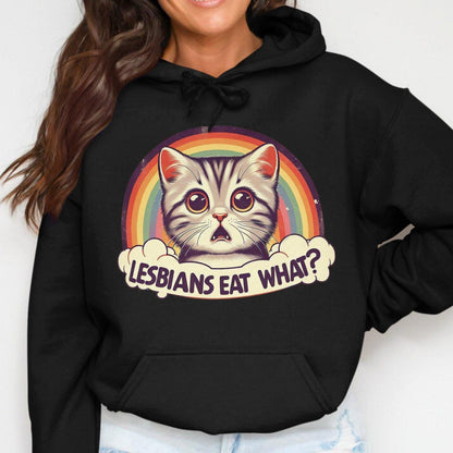 Funny Cat Lesbians Eat What Adult Humor Hoodies