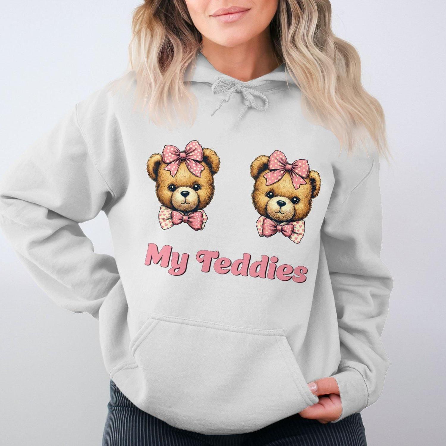 Cute Teddy Bear My Teddies Design Hoodies
