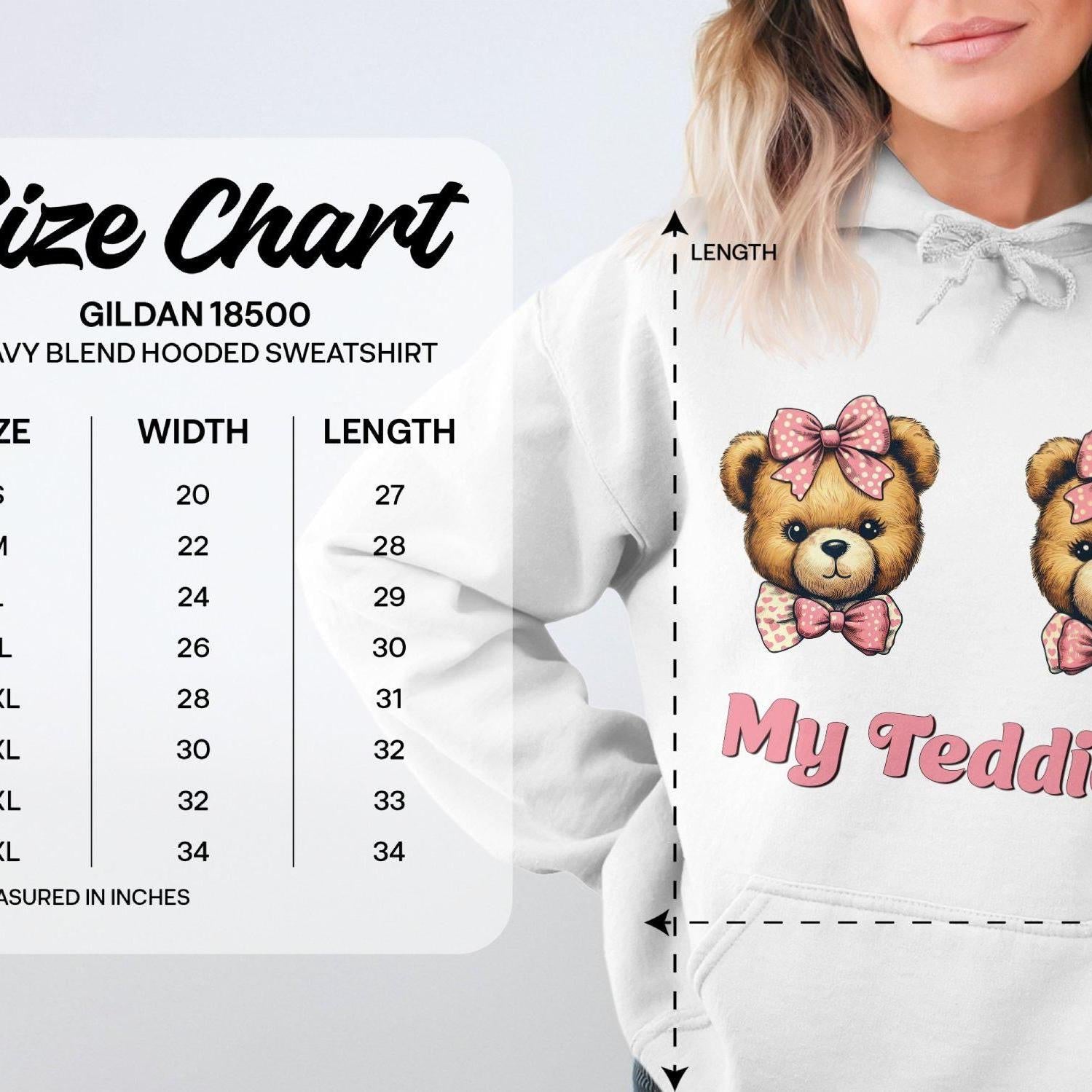 Cute Teddy Bear My Teddies Design Hoodies