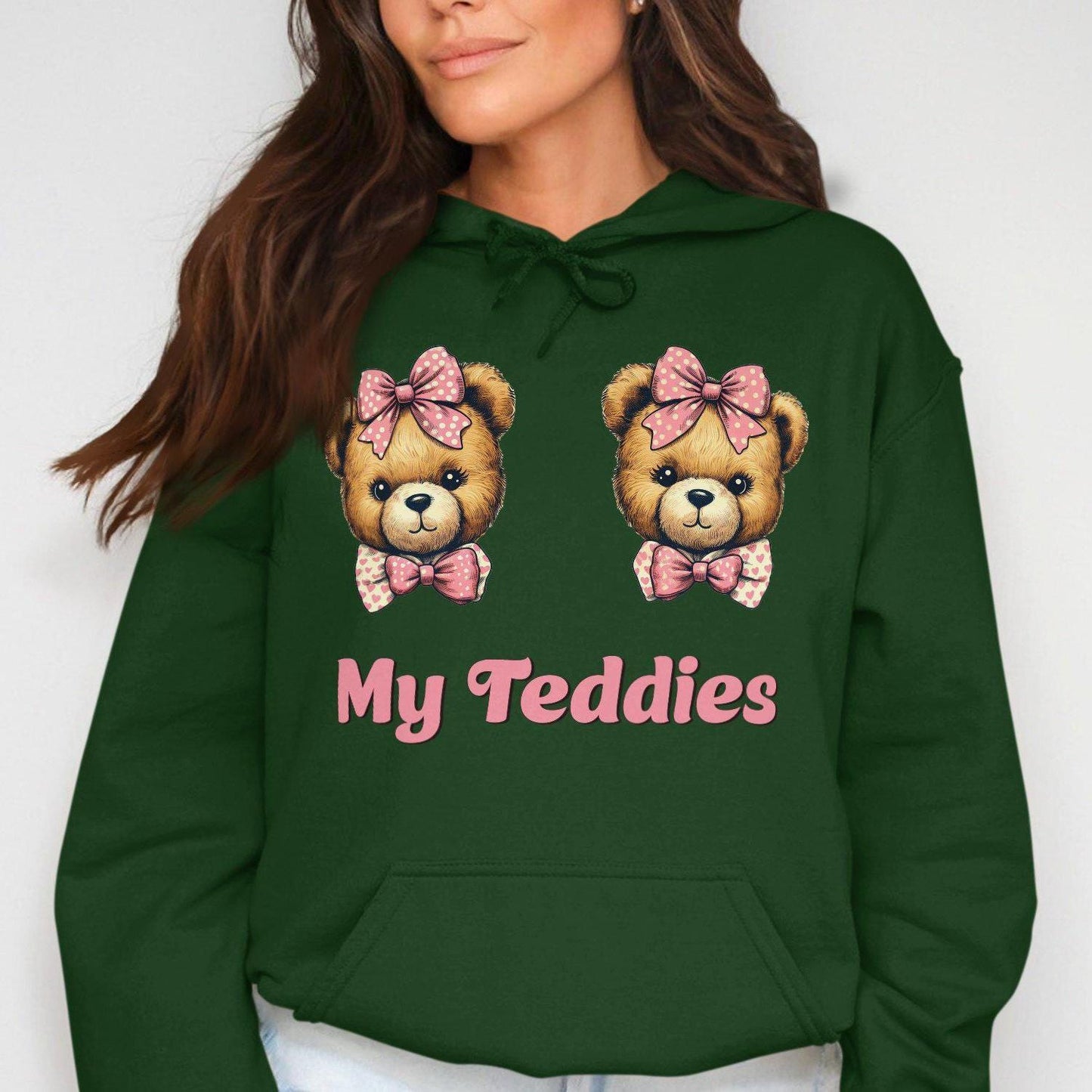 Cute Teddy Bear My Teddies Design Hoodies