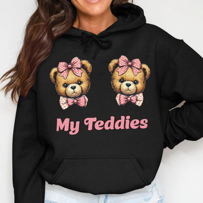 Cute Teddy Bear My Teddies Design Hoodies