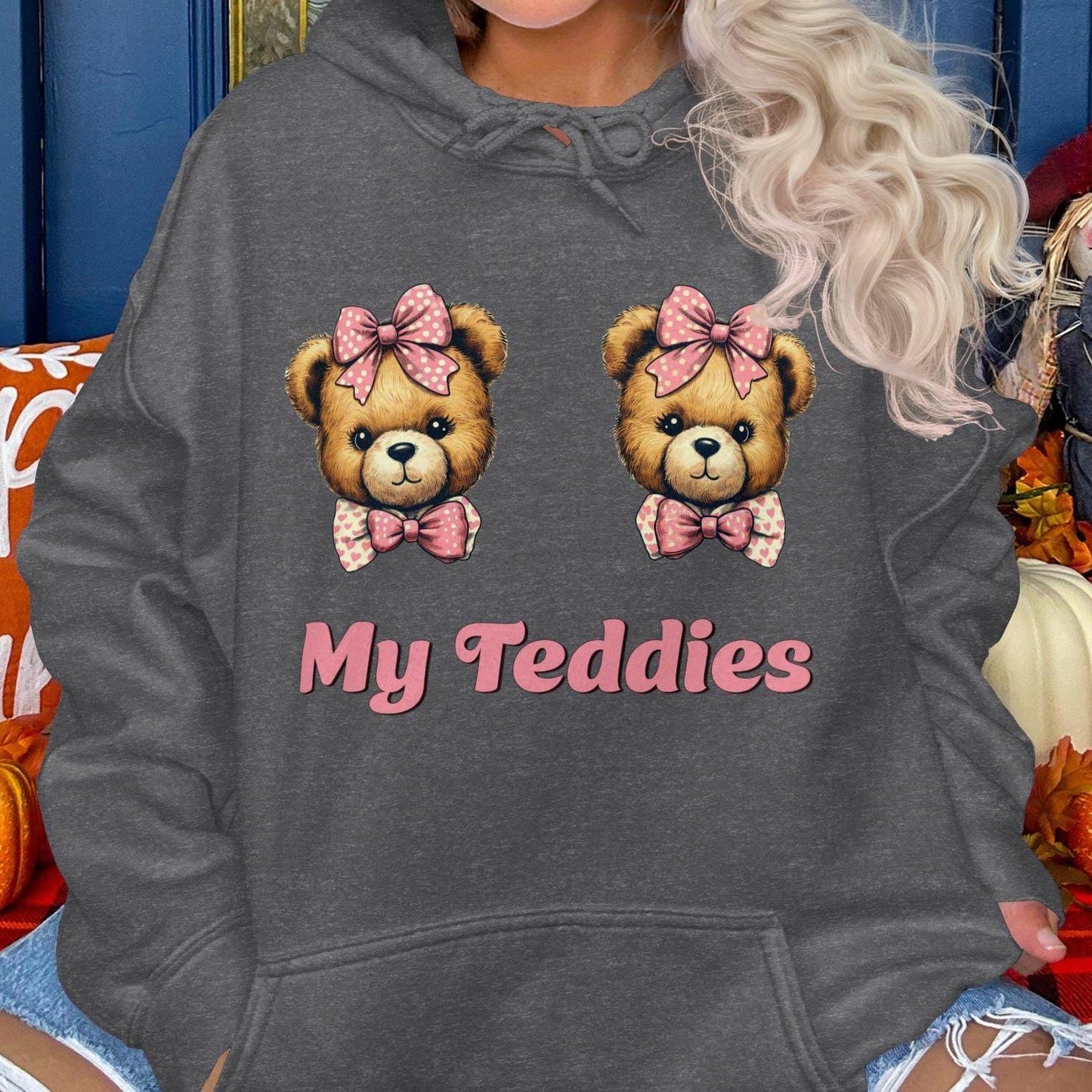 Cute Teddy Bear My Teddies Design Hoodies