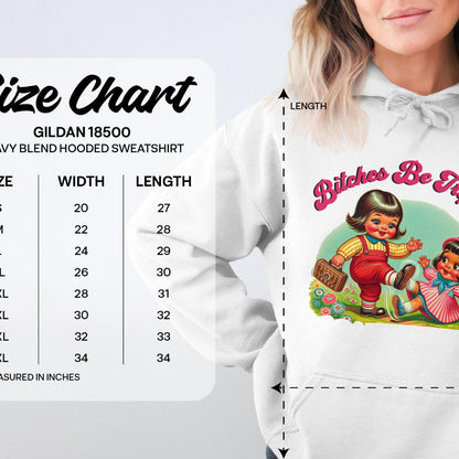 Bitches Be Trippin' Funny Graphic Printed Hoodies