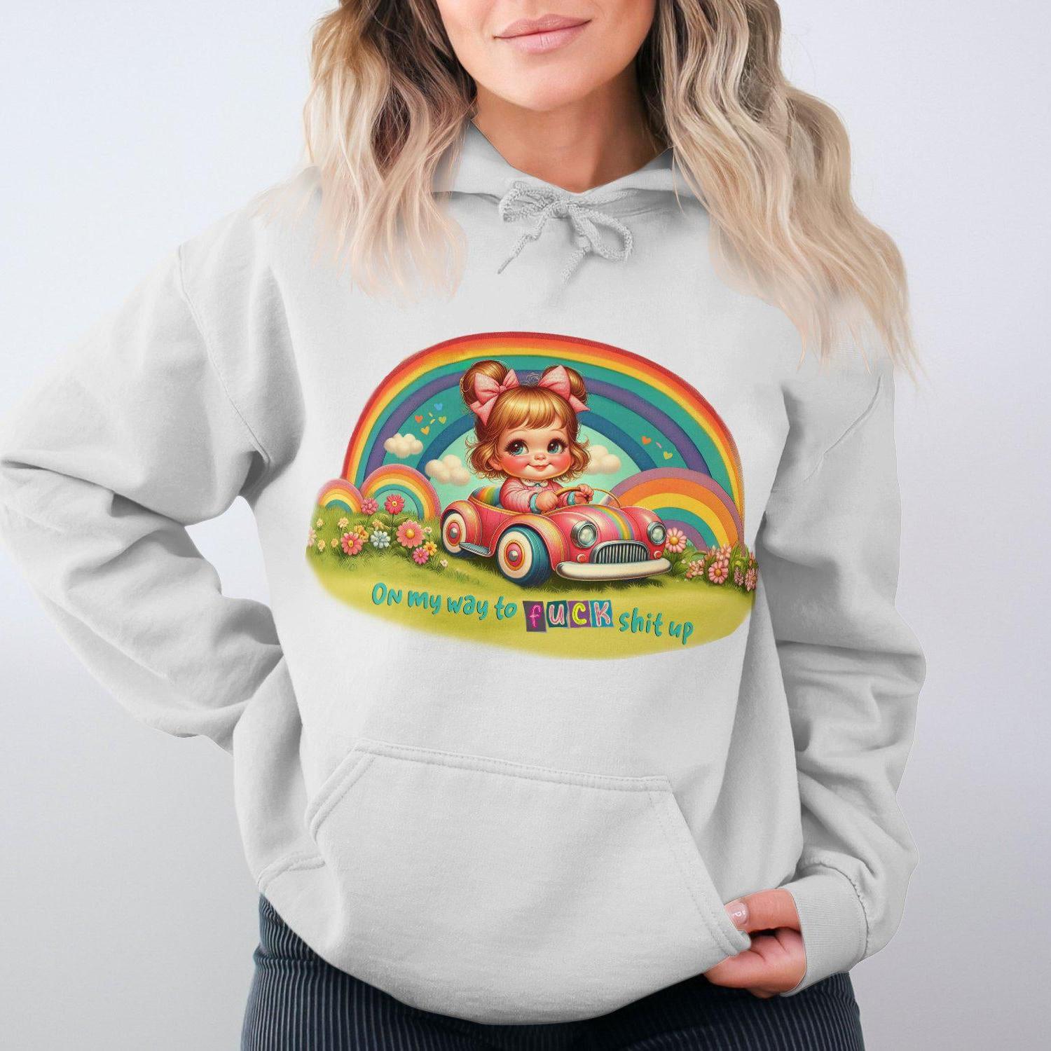 On My Way to F**k Shit Up Cute Cartoon Hoodies