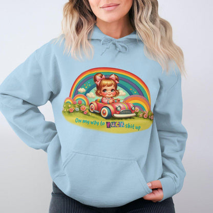 On My Way to F**k Shit Up Cute Cartoon Hoodies
