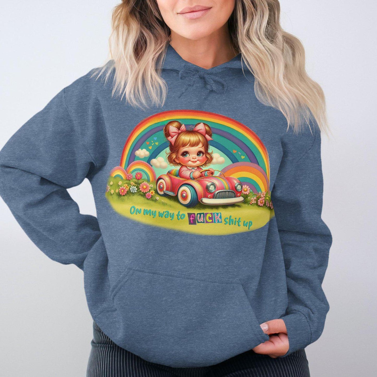 On My Way to F**k Shit Up Cute Cartoon Hoodies