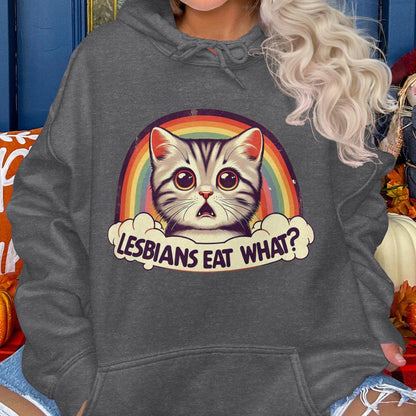 Funny Cat Lesbians Eat What Adult Humor Hoodies