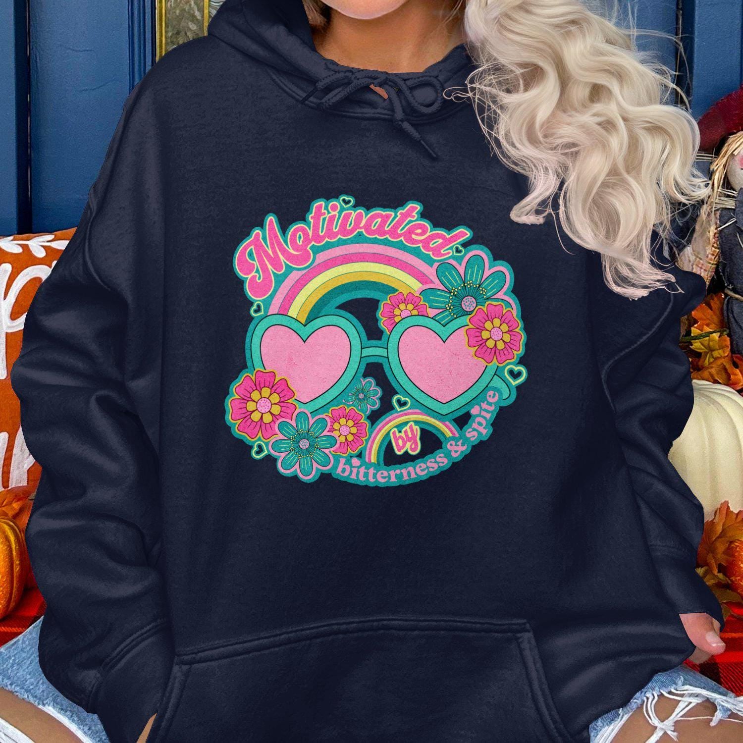 Motivated by Bitterness and Spite Graphic Hoodies