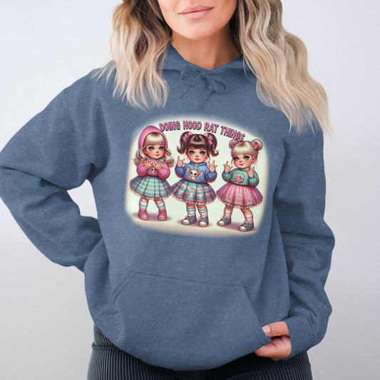 Doing Hood Rat Things with Friend Hoodies