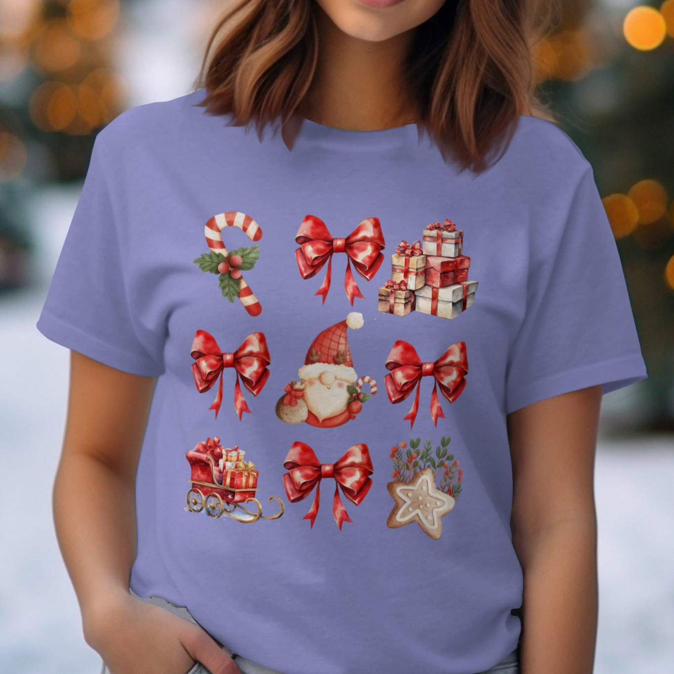 Santa and Christmas Gifts Comfort Colors T-Shirts