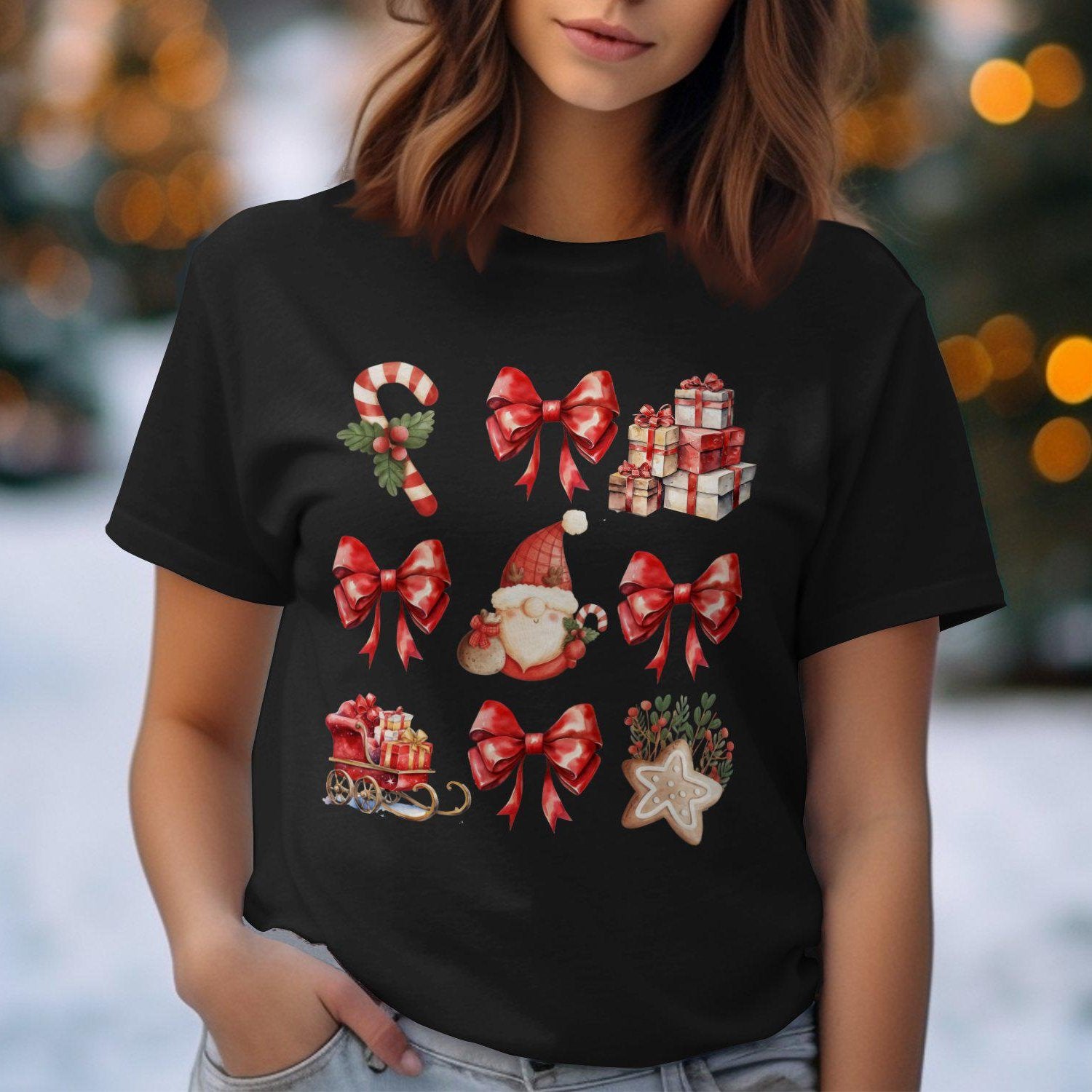 Santa and Christmas Gifts Comfort Colors T-Shirts