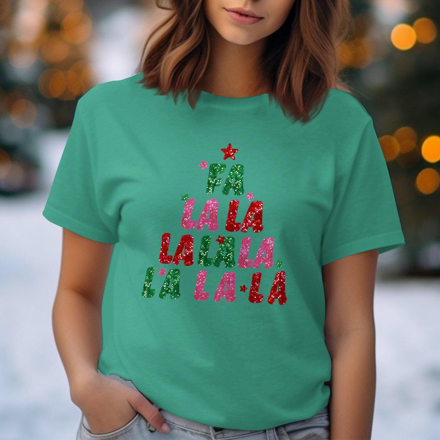 Christmas Theme Fa La La La La Design Comfort Colors T-Shirts