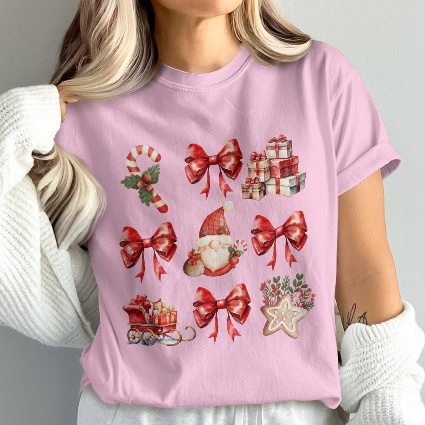 Santa and Christmas Gifts Comfort Colors T-Shirts