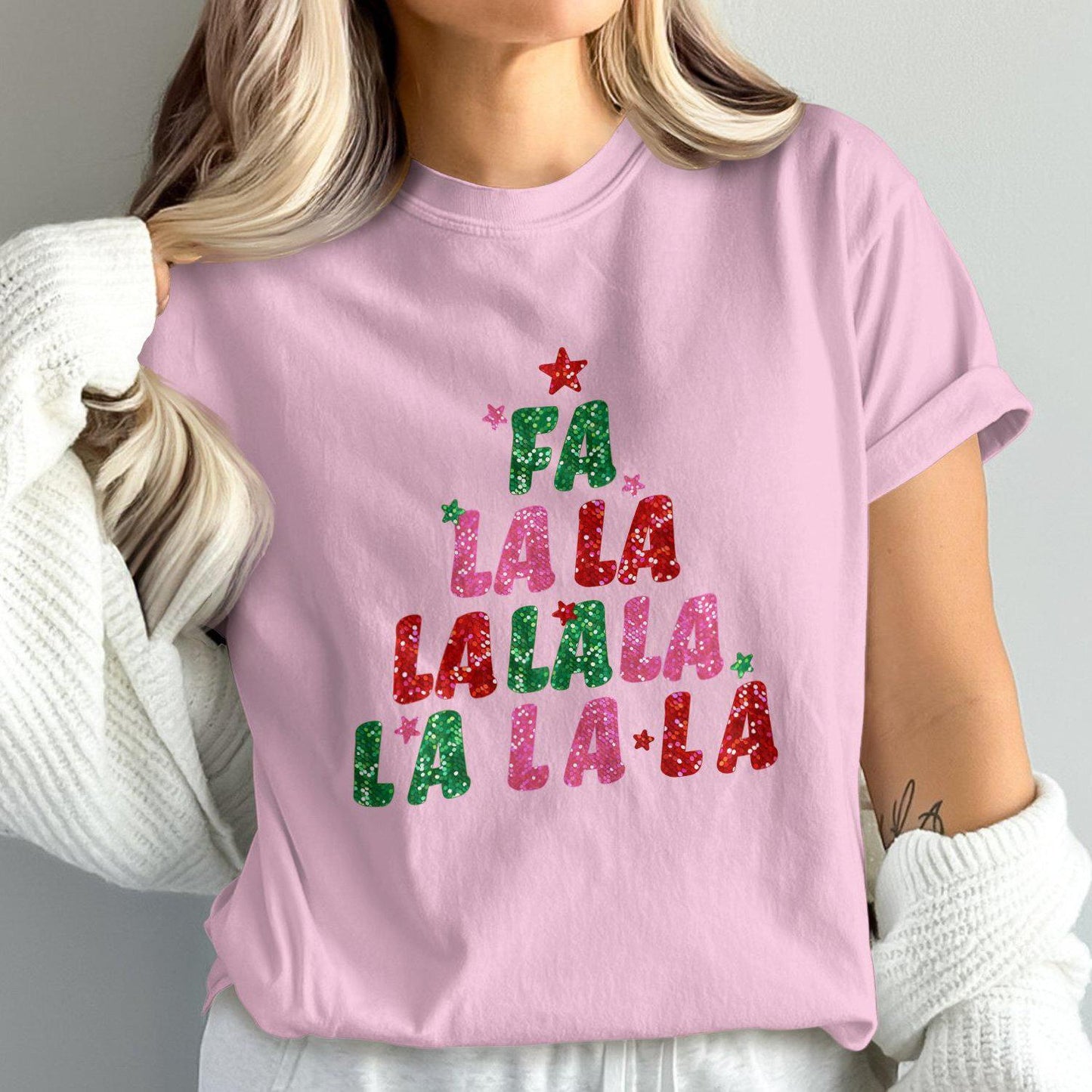 Christmas Theme Fa La La La La Design Comfort Colors T-Shirts