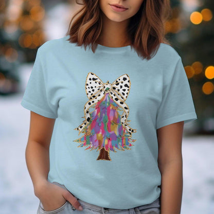 Vibrant Artistic Christmas Tree Design Comfort Colors T-Shirts