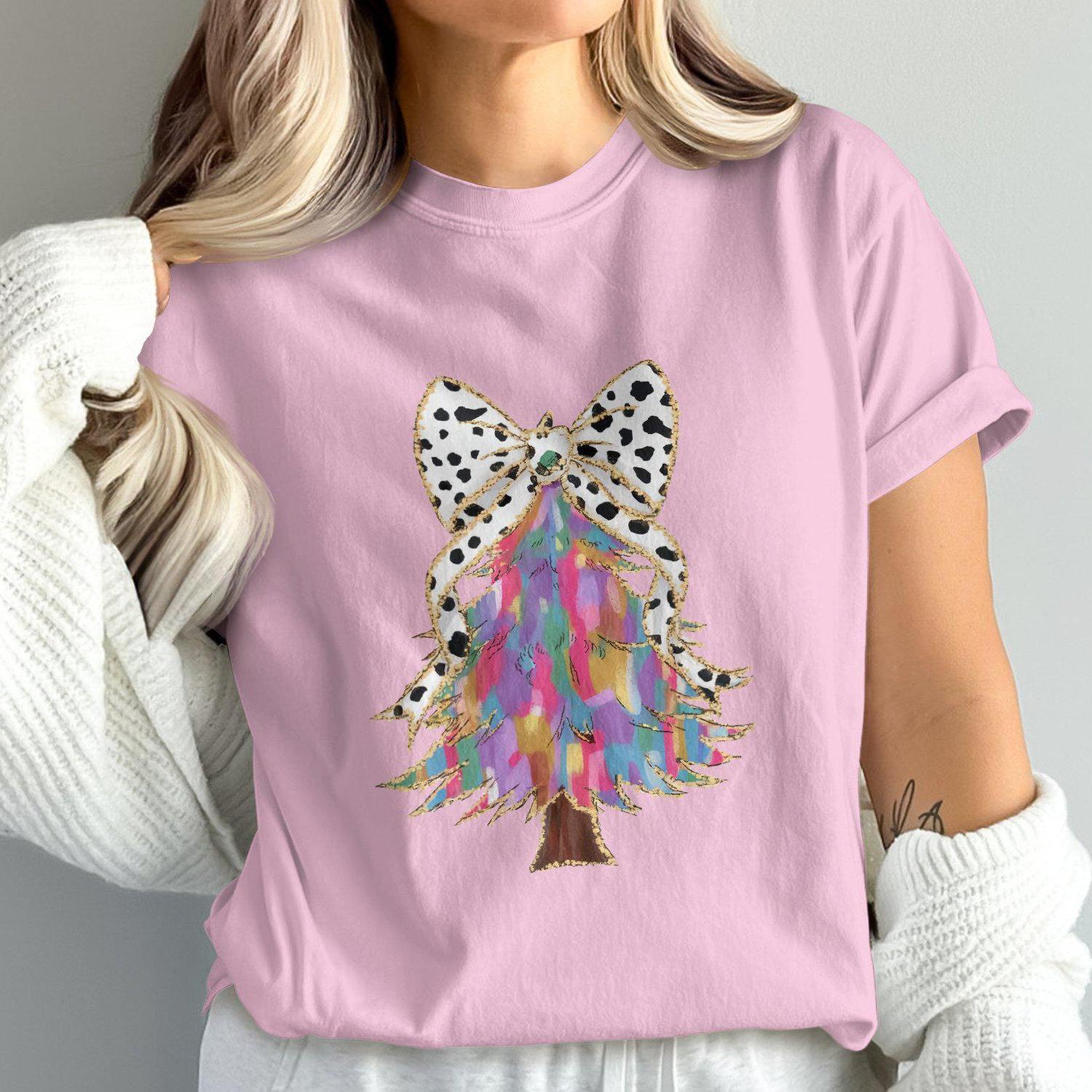 Vibrant Artistic Christmas Tree Design Comfort Colors T-Shirts