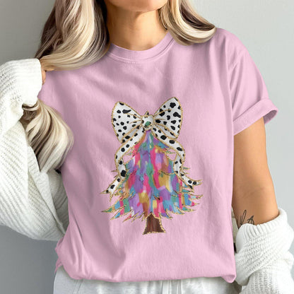 Vibrant Artistic Christmas Tree Design Comfort Colors T-Shirts