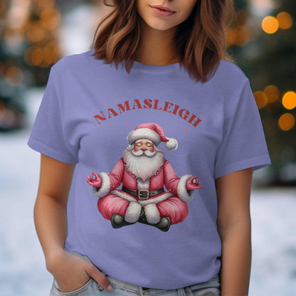 Namasleigh Santa Christmas Comfort Colors T-Shirts