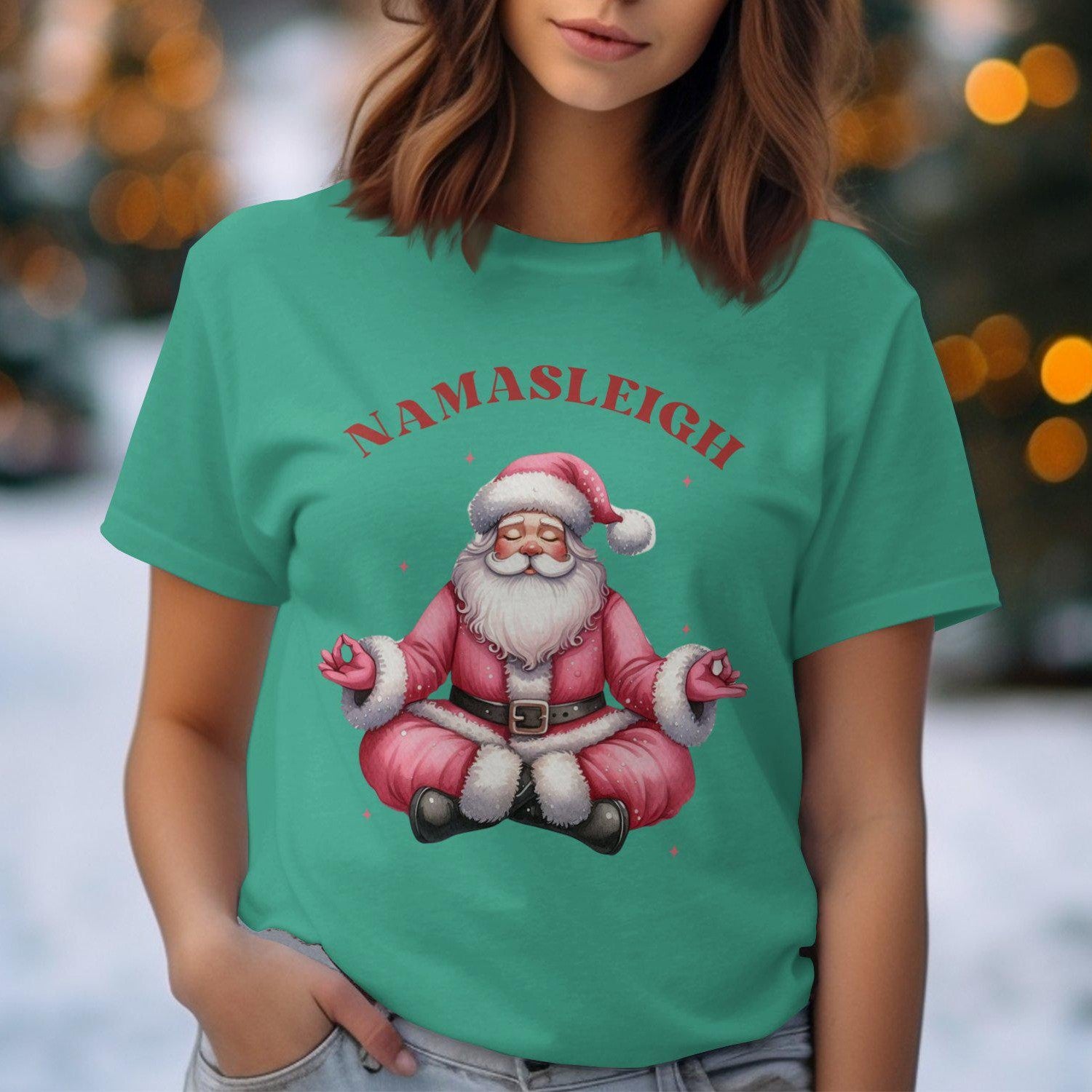 Namasleigh Santa Christmas Comfort Colors T-Shirts