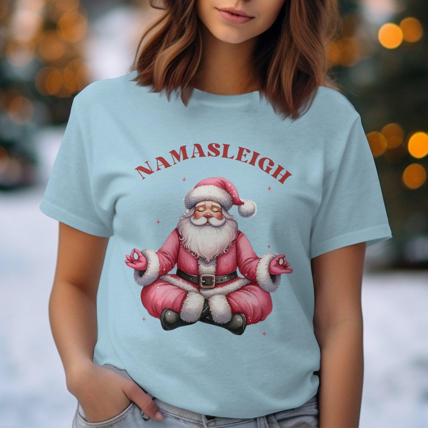 Namasleigh Santa Christmas Comfort Colors T-Shirts
