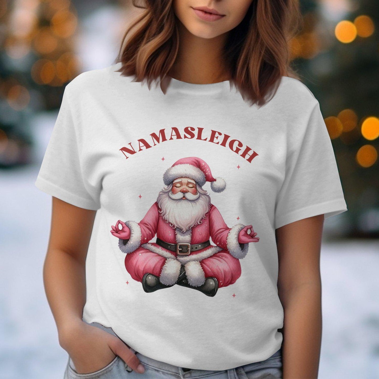 Namasleigh Santa Christmas Comfort Colors T-Shirts