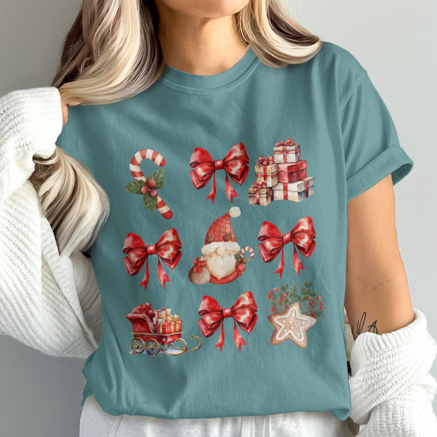 Santa and Christmas Gifts Comfort Colors T-Shirts