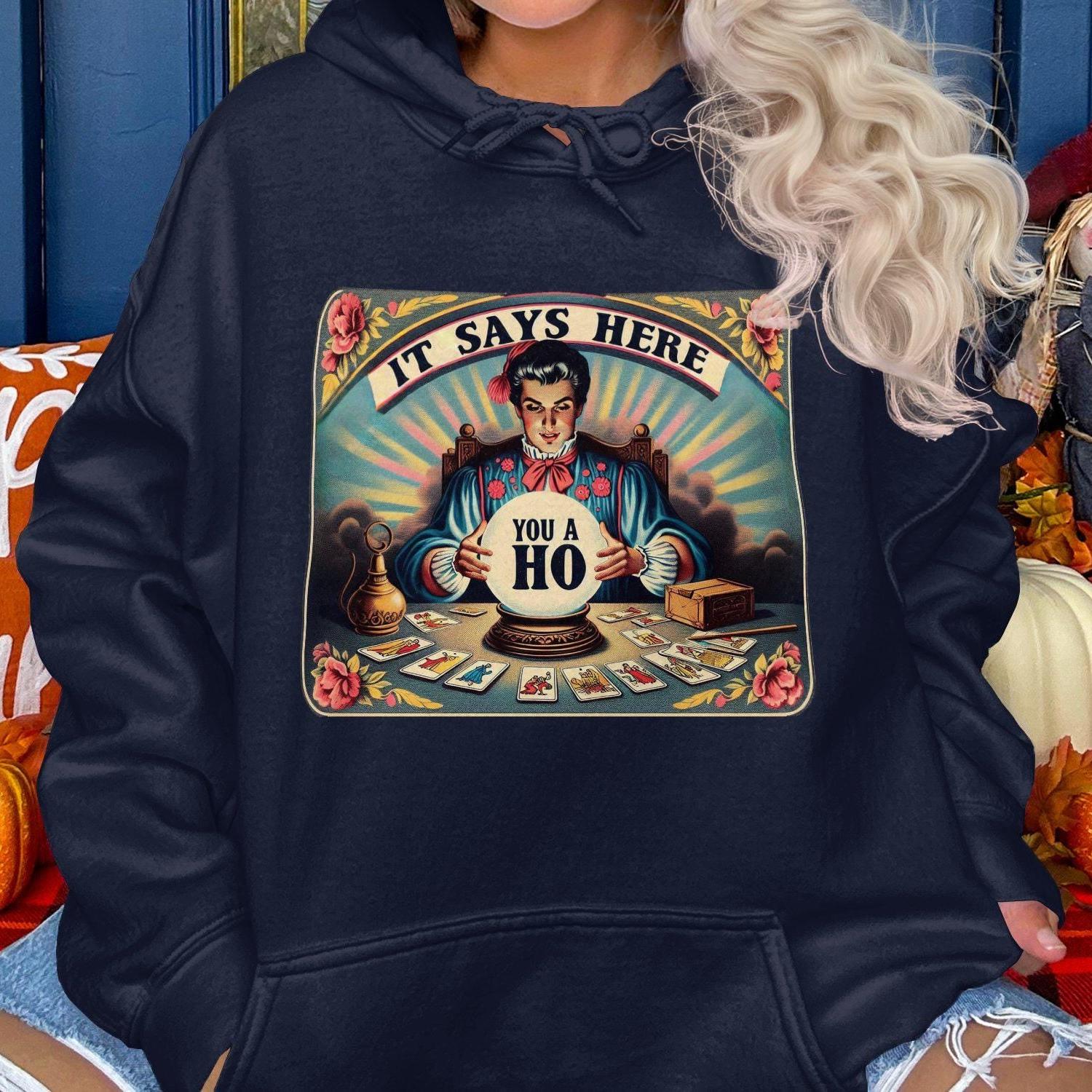Fortune Teller Vintage Tarot Card Design Hoodies