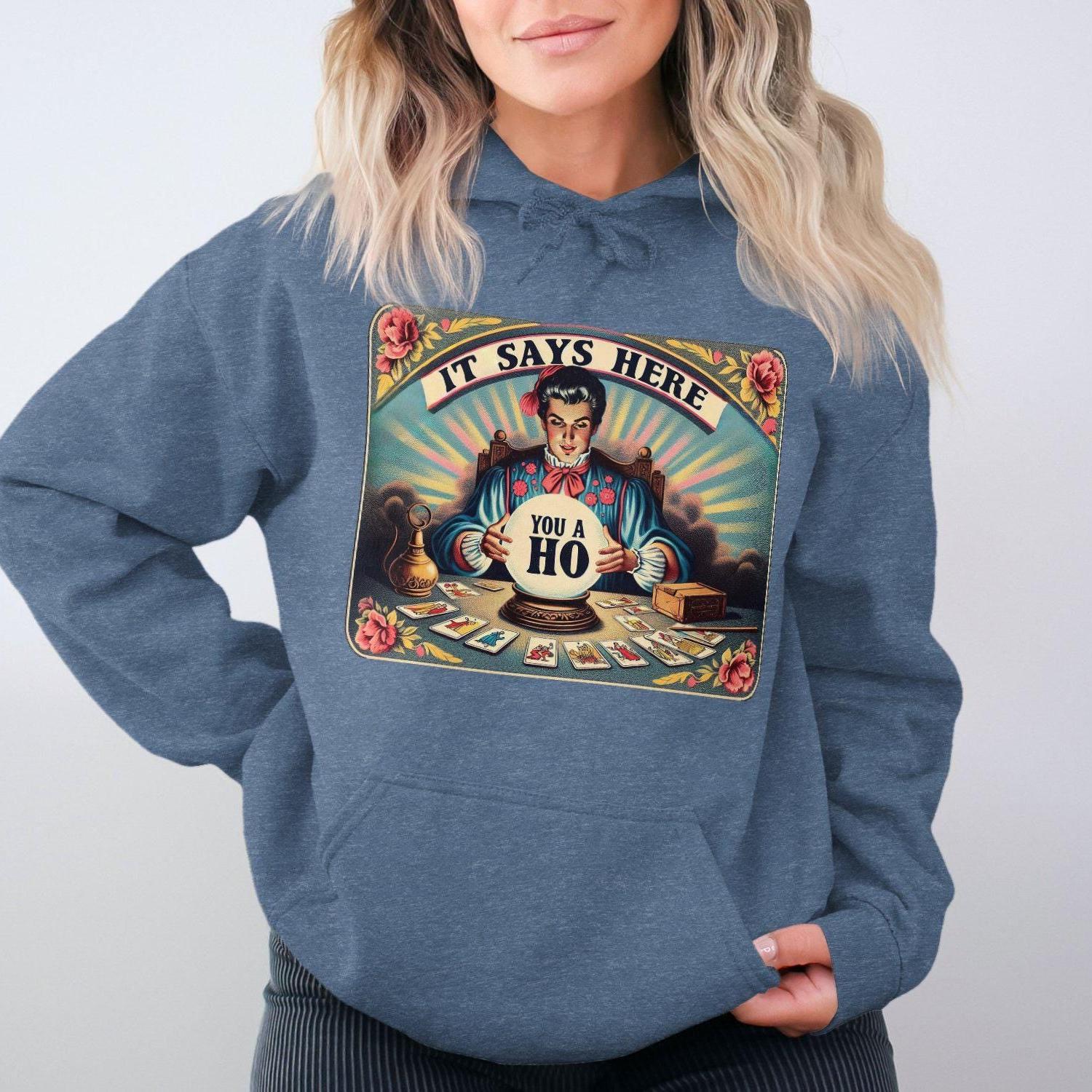 Fortune Teller Vintage Tarot Card Design Hoodies