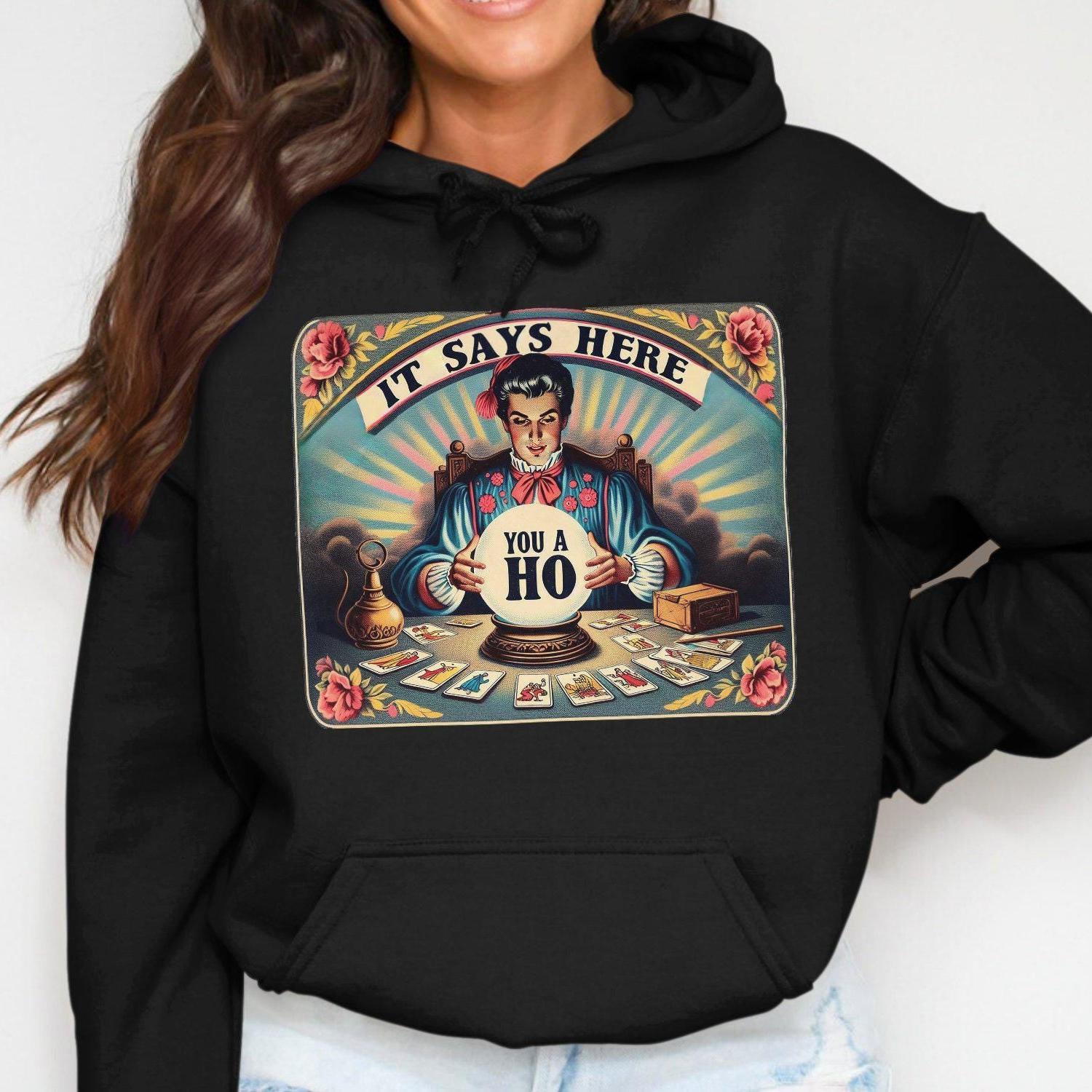 Fortune Teller Vintage Tarot Card Design Hoodies