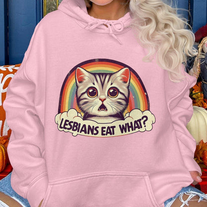Funny Cat Lesbians Eat What Adult Humor Hoodies