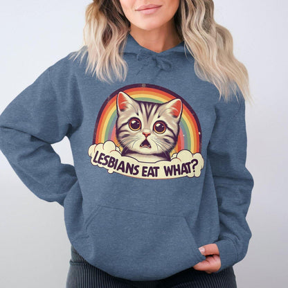 Funny Cat Lesbians Eat What Adult Humor Hoodies