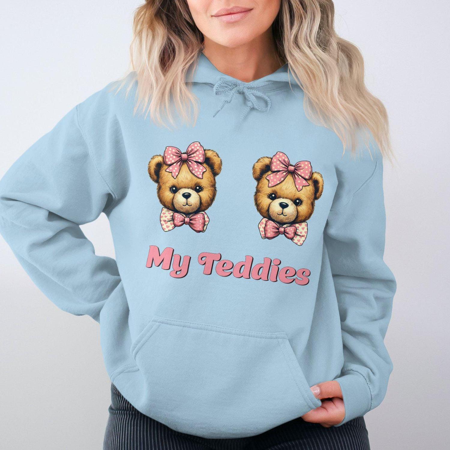 Cute Teddy Bear My Teddies Design Hoodies