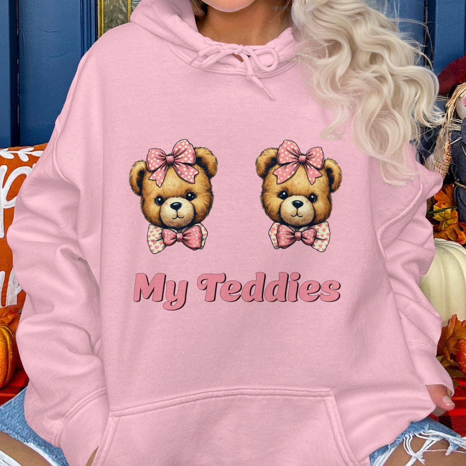 Cute Teddy Bear My Teddies Design Hoodies