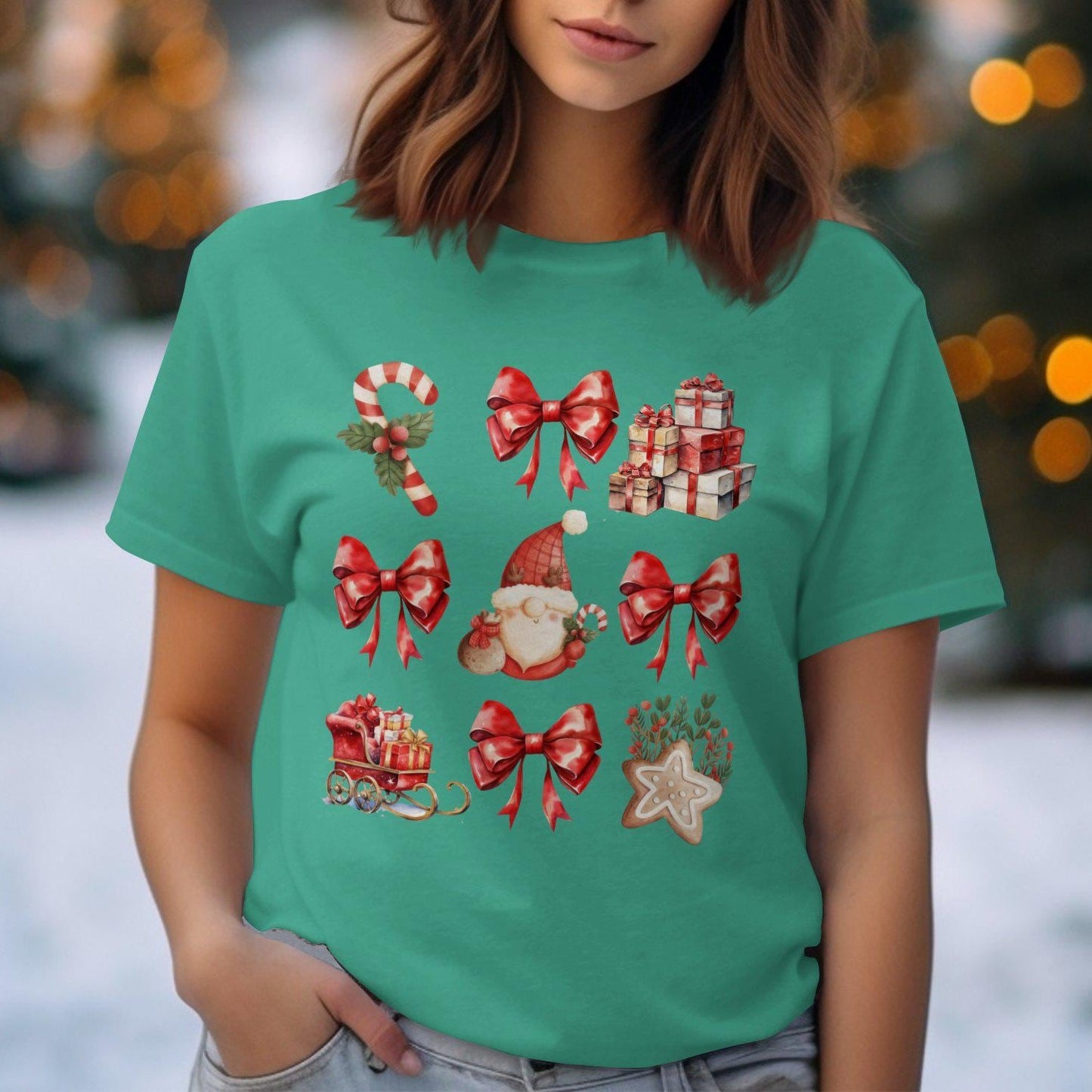 Santa and Christmas Gifts Comfort Colors T-Shirts
