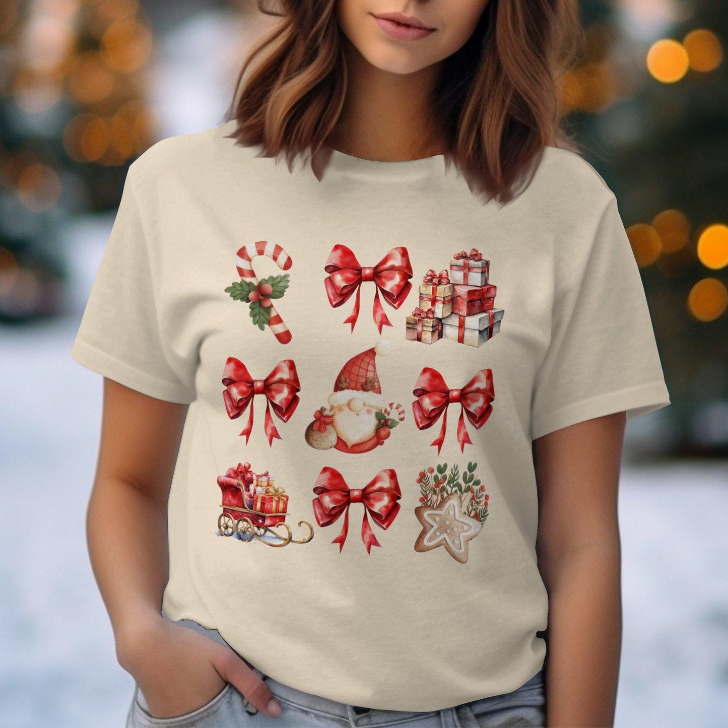 Santa and Christmas Gifts Comfort Colors T-Shirts