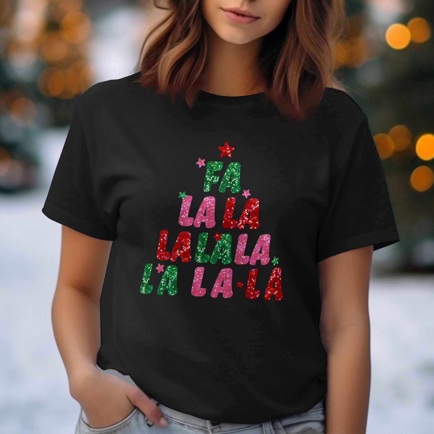 Christmas Theme Fa La La La La Design Comfort Colors T-Shirts