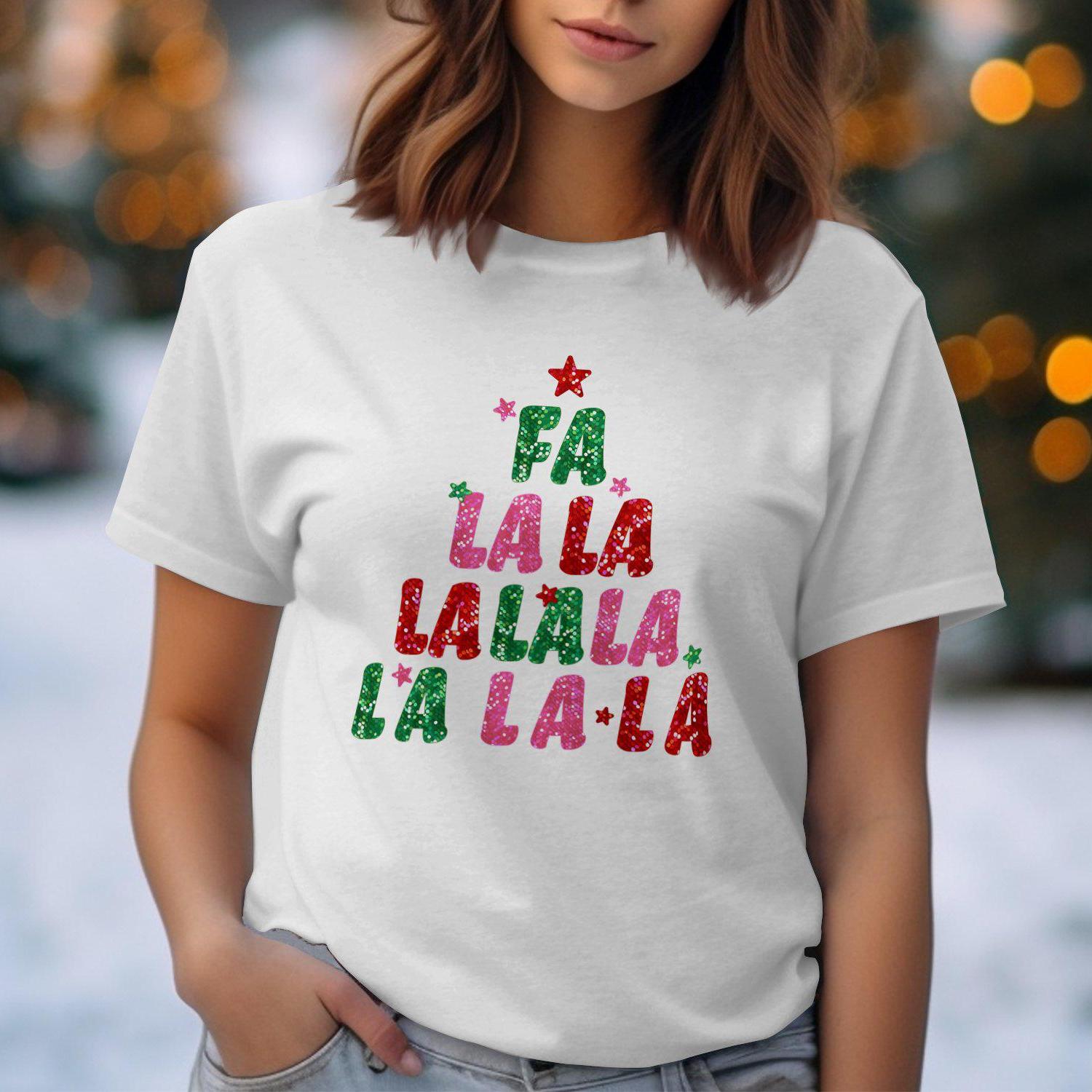 Christmas Theme Fa La La La La Design Comfort Colors T-Shirts